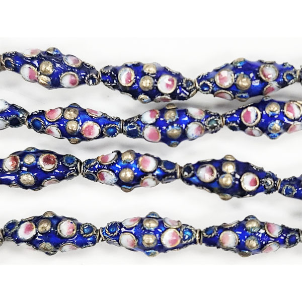 ENAMEL DIAMOND 10X20MM BLUE